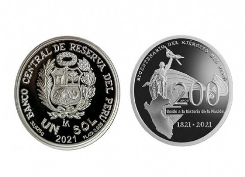 BCR pone en circulación moneda de plata alusiva al Ejército nacional